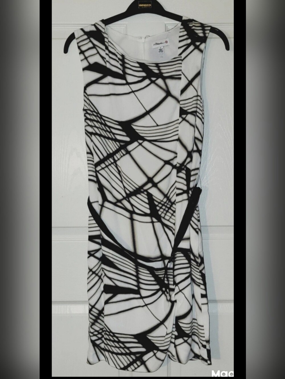 NWT Phillip Lim For Target Ivory With Brown Yellow Stripe Cap Sleeve Dress Sz 2